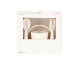Tutete - Børneservice m. tallerken, kop, skål og bestik (beige) - tumle