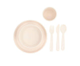Tutete - Børneservice m. tallerken, kop, skål og bestik (beige) - tumle