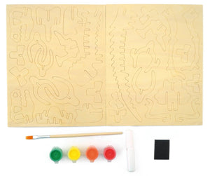 Crafts - Træskelet Dinosaur – Kreativt bygge- og malersæt - tumle