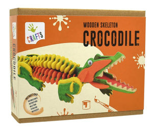 Crafts - Træskelet krokodille - Kreativt DIY sæt til børn - tumle