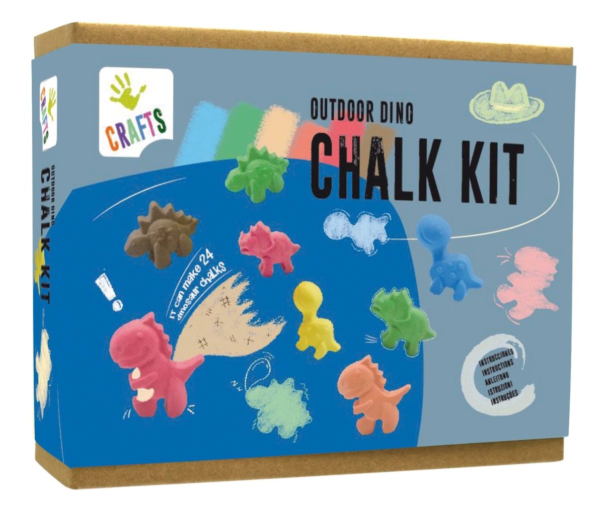 Crafts - Udendørs kridt (dino) - Kreativt DIY sæt til børn - tumle