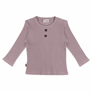 Frogs & Dogs - Langærmet trøje - Rib - Hjerte (støvet rosa) - tumle