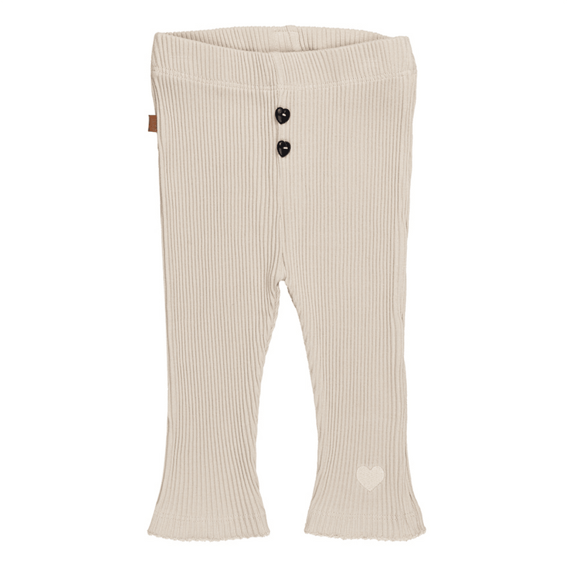Frogs & Dogs - Leggings - Rib - Hjerte (creme) - tumle