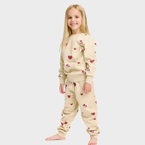 Julepyjamas med julehjerter - tumle