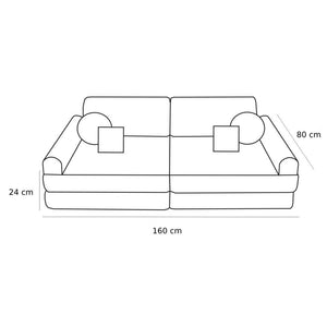 MeowBaby - Stor hvid modulsofa - tumle