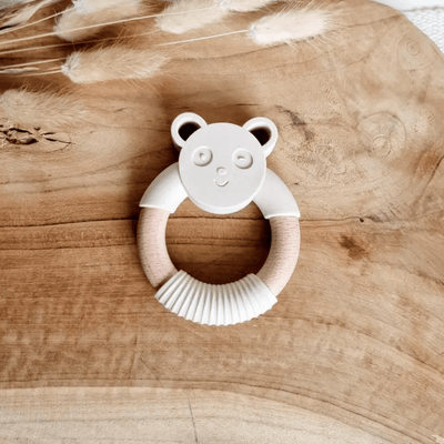 Rammelaartje - Beige bjørne-bidering