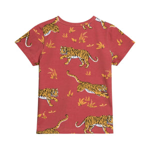 The Striped Cat - T-shirt - Tiger (rød) - tumle