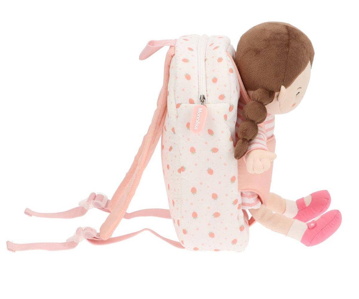 Monnëka - Dukkerygsæk m. jordbær - tumle